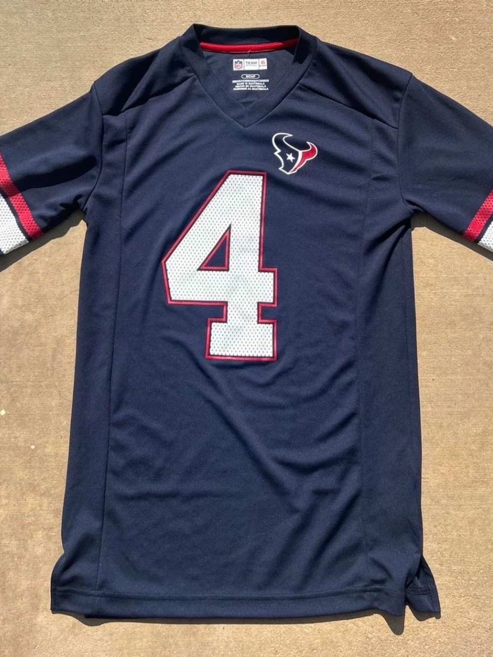 NFL Kids Navy Houston Texans #4 Jersey with White and Red Accents